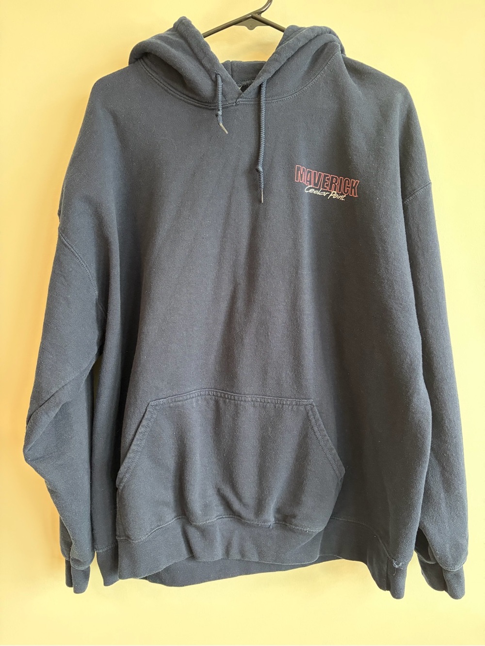 Gildan Black Hoodie with Maverick Chest Logo CedarPoint
